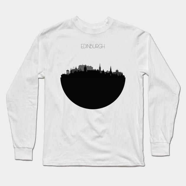 Edinburgh Skyline Long Sleeve T-Shirt by inspirowl